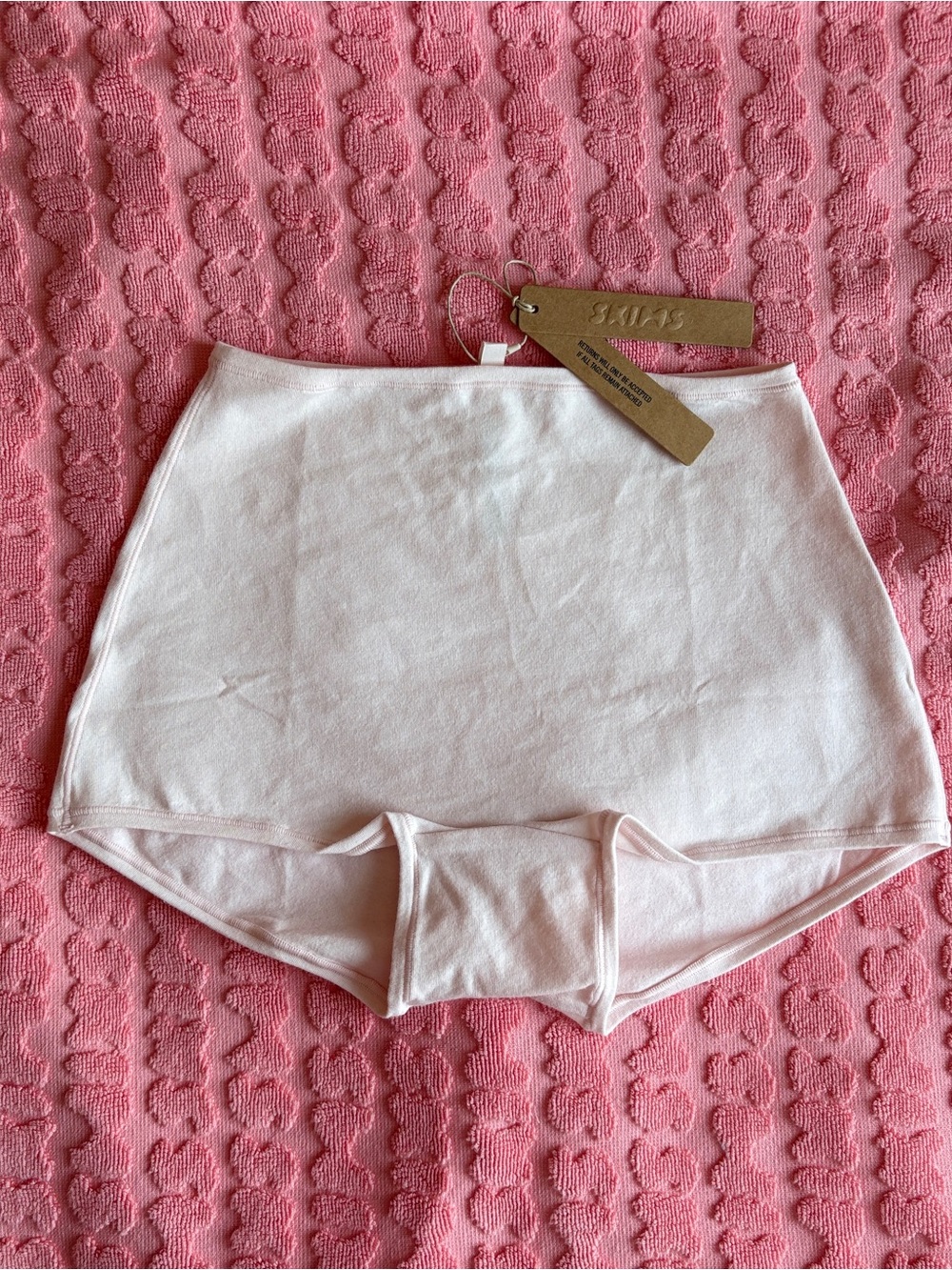 🌸 SKIMS Cotton Jersey Boyshort | Barely Pink | M | NWT 🏷️
